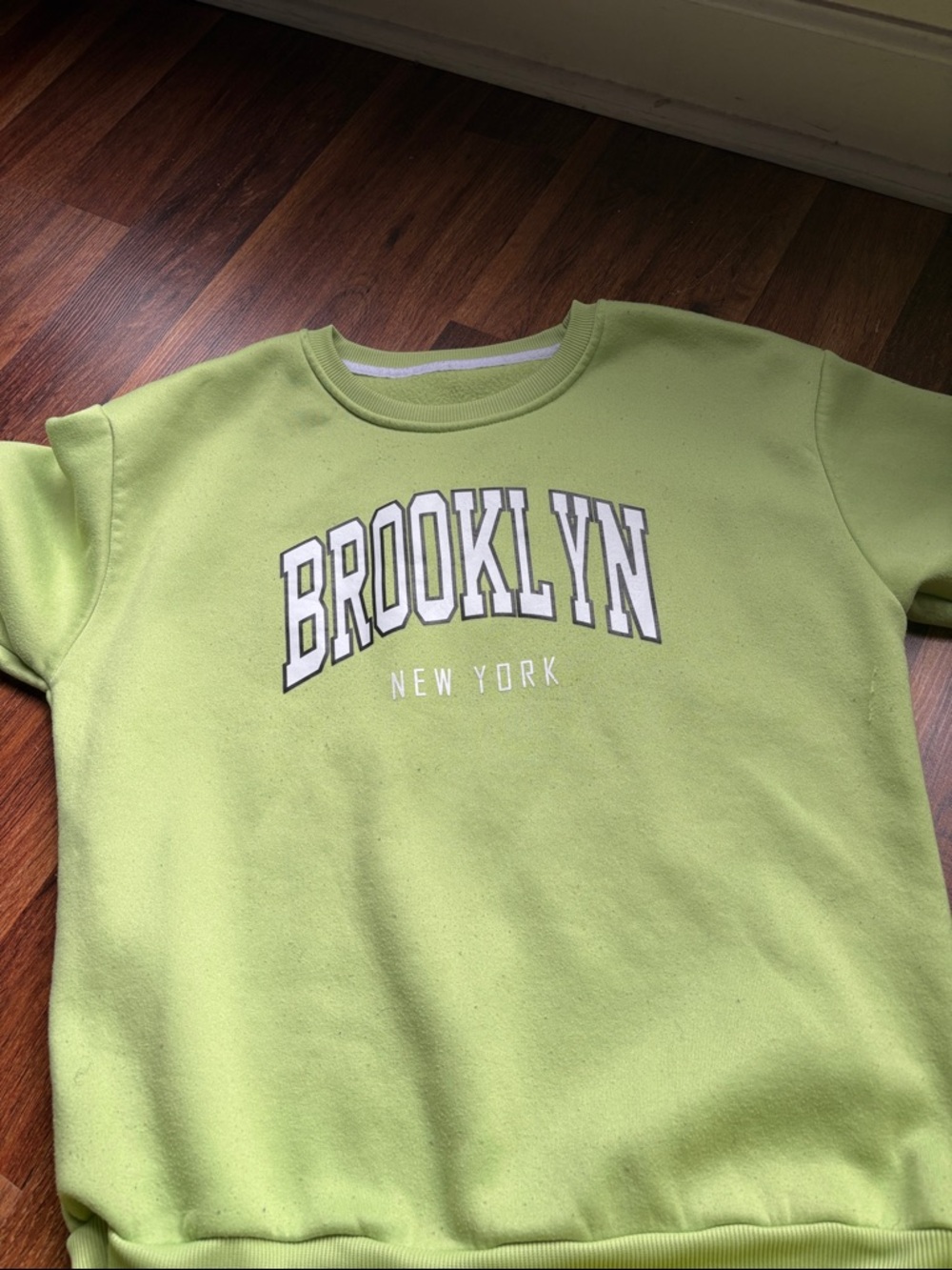 Brooklyn New York Kids Lime Green Sweatshirt